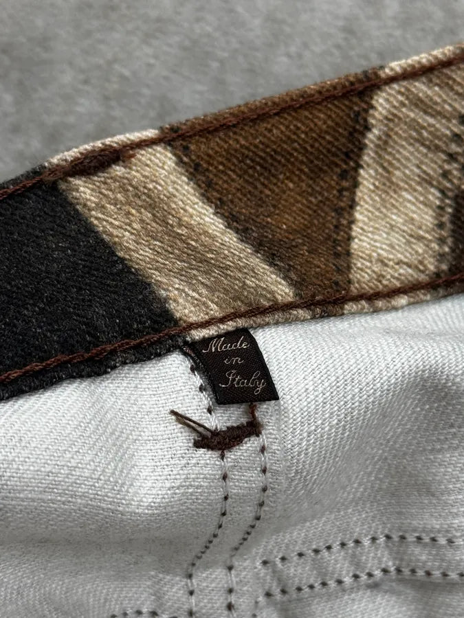 2010s Roberto Cavalli Brown Beige Santiag Pattern Pants yVoTioQ 12