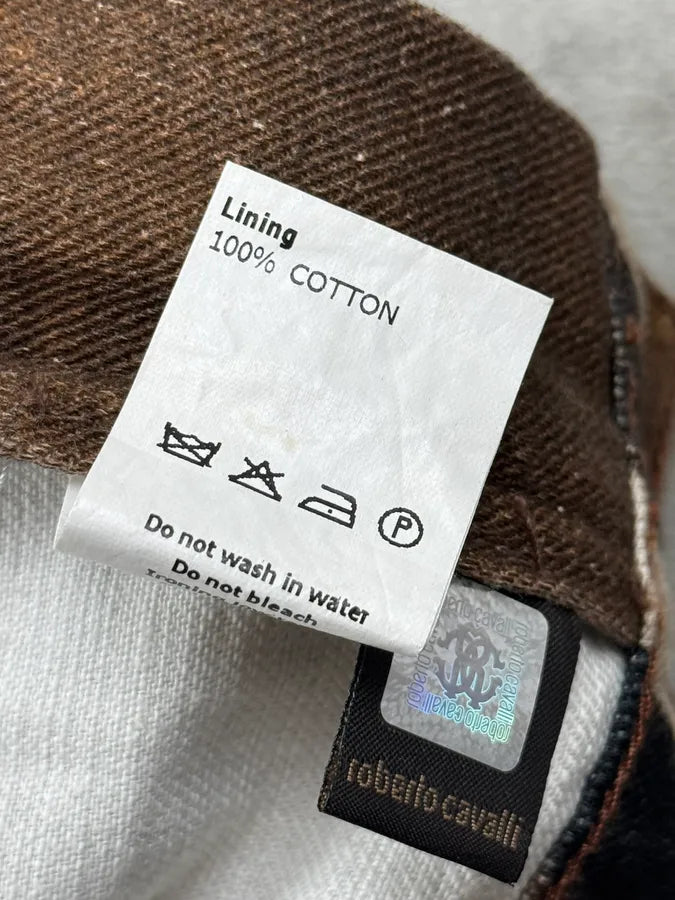 2010s Roberto Cavalli Brown Beige Santiag Pattern Pants yVoTioQ 13