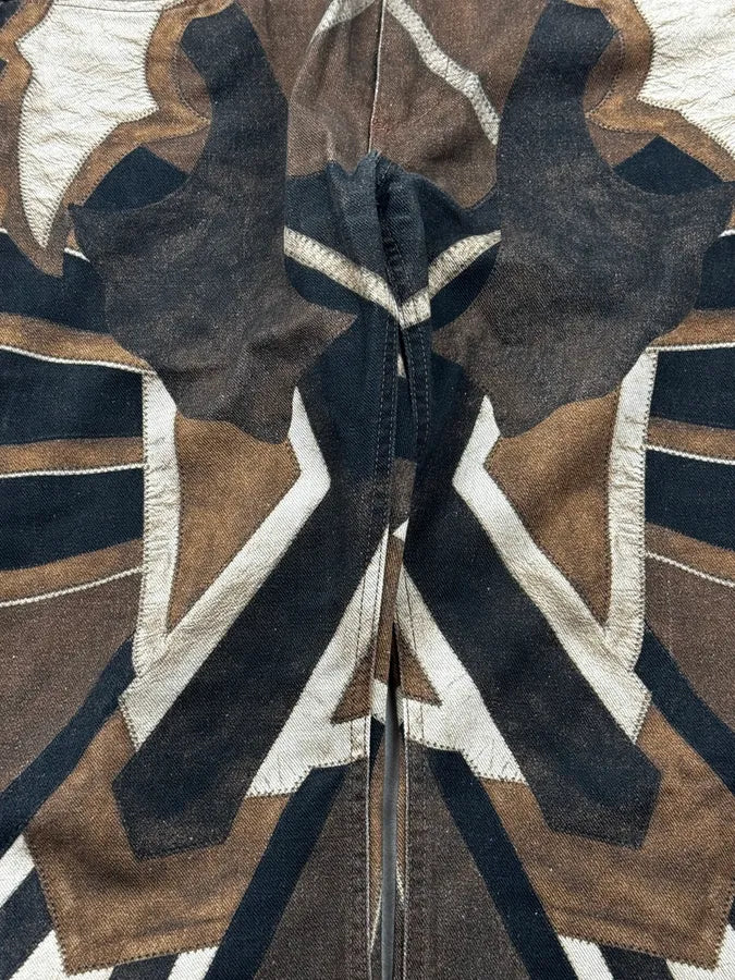 2010s Roberto Cavalli Brown Beige Santiag Pattern Pants yVoTioQ 7