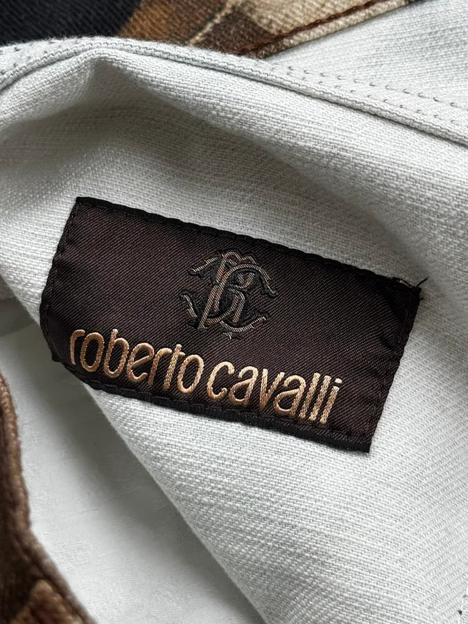 2010s Roberto Cavalli Brown Beige Santiag Pattern Pants yVoTioQ 10