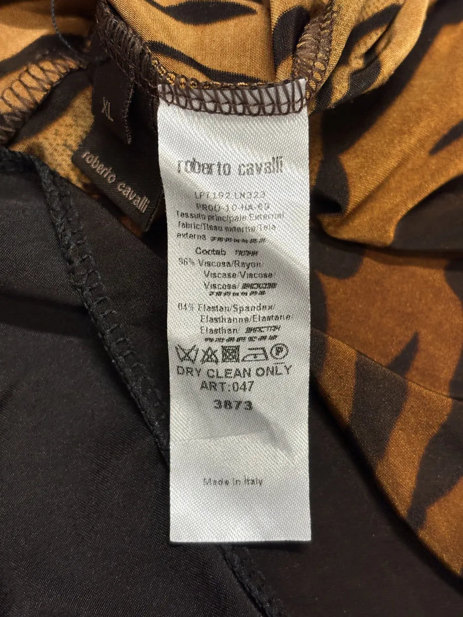 Roberto Cavalli Brown Camel Zebra Savage Dress CPAtPjN 4