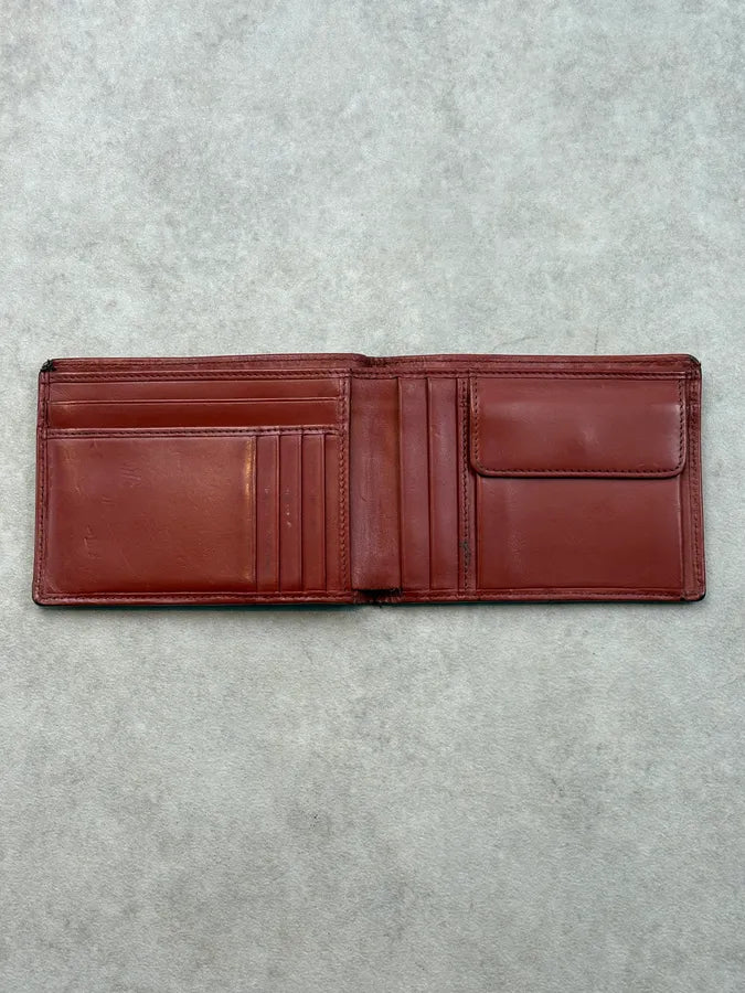 Roberto Cavalli Brown Crocodile Embossed Leather Wallet reMXnET 3