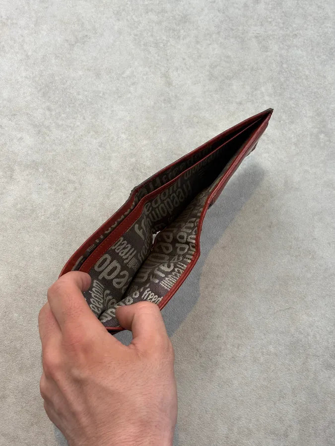 Roberto Cavalli Brown Crocodile Embossed Leather Wallet reMXnET 4
