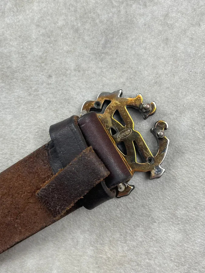 2010s Roberto Cavalli Brown Double Logo Belt WmlahLJ 6