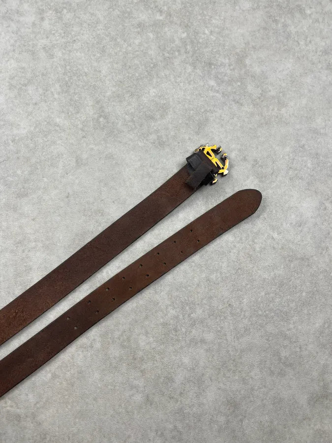 2010s Roberto Cavalli Brown Double Logo Belt WmlahLJ 4