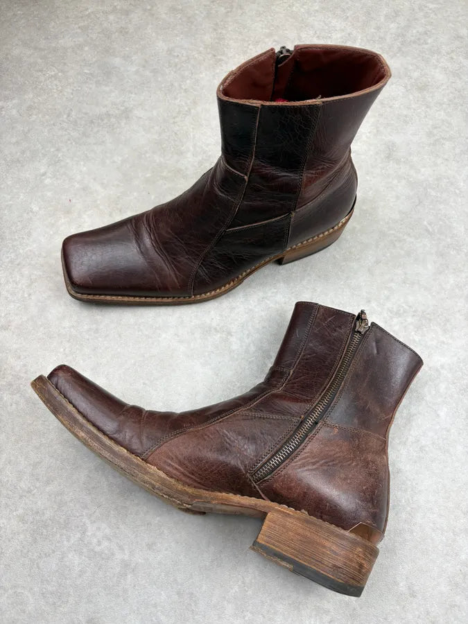 Roberto Cavalli Brown Leather Chelsea Boots GIWPHFl 3