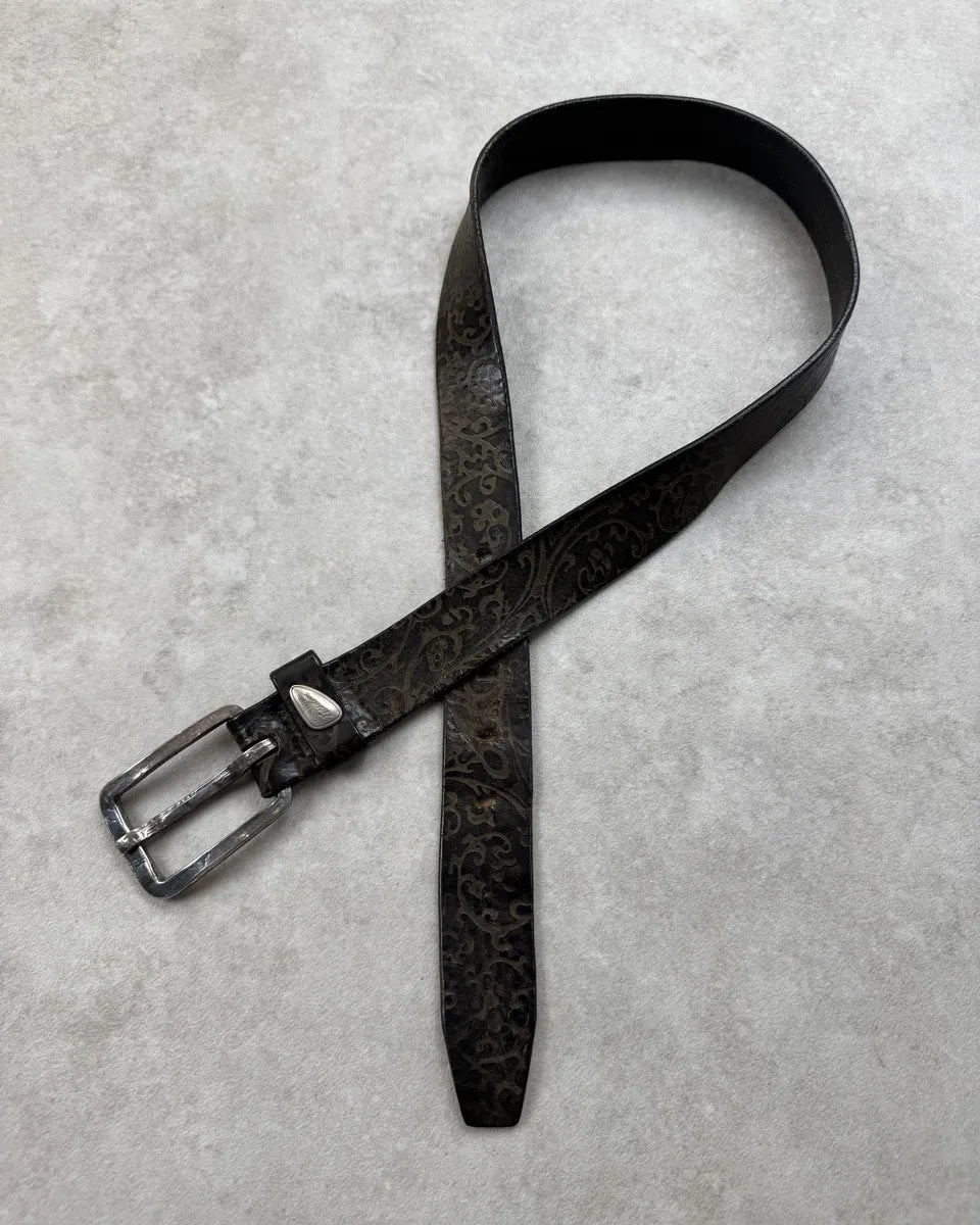 Roberto Cavalli Brown Leather Engraved Belt nvbitVC 0