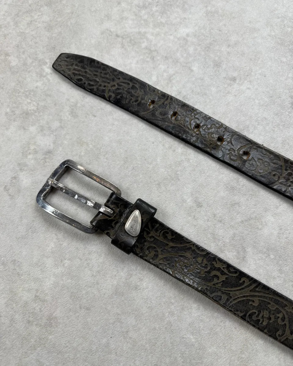 Roberto Cavalli Brown Leather Engraved Belt nvbitVC 3