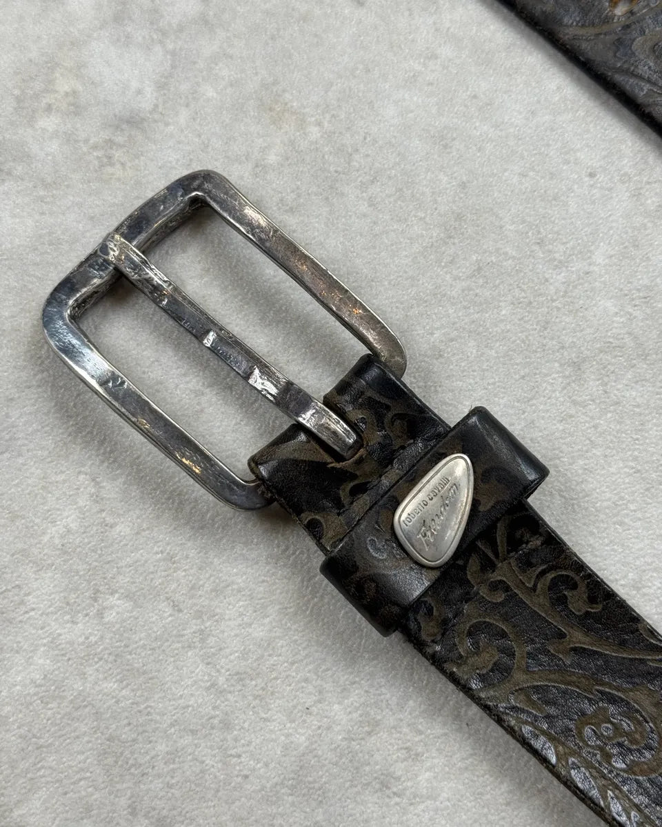 Roberto Cavalli Brown Leather Engraved Belt nvbitVC 4