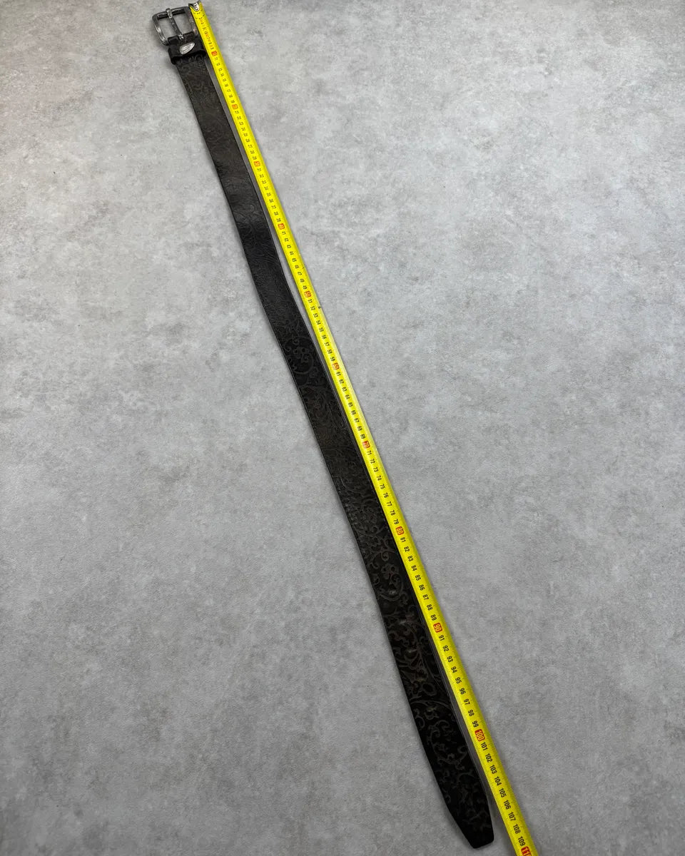 Roberto Cavalli Brown Leather Engraved Belt nvbitVC 8