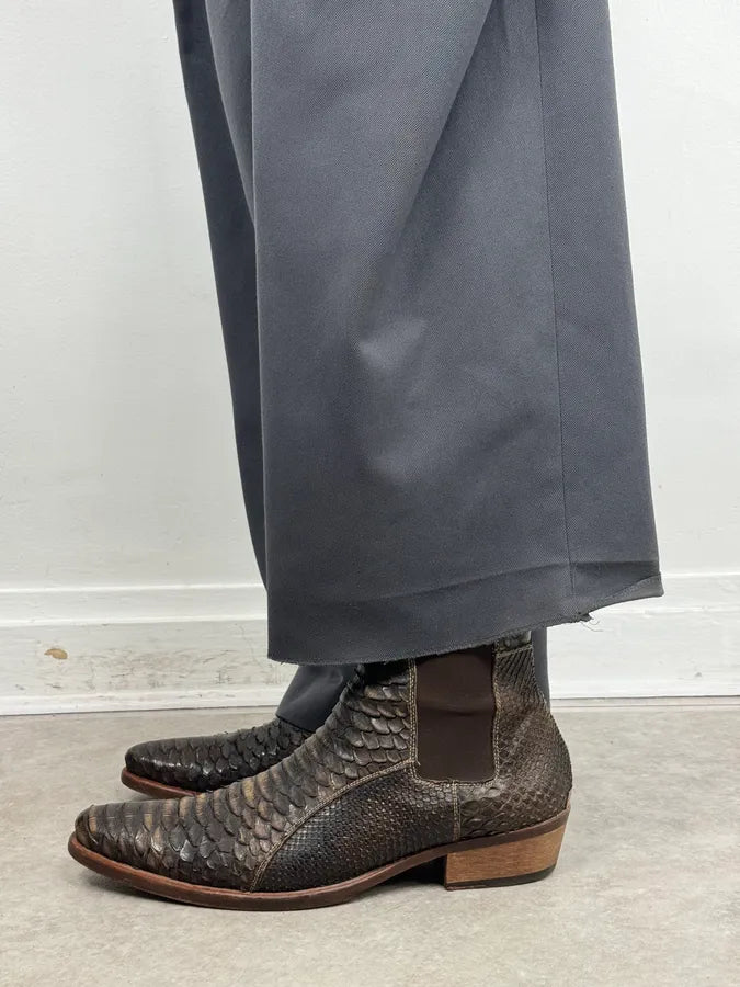 2000s Roberto Cavalli Brown Python Cowboy Boots WRvVdEX 1