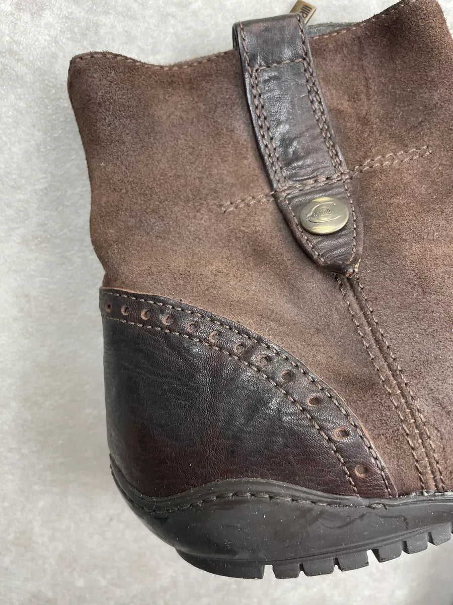 2000s Cavalli Brown Suede Chelsea Leather Boots jKWlEOo 6