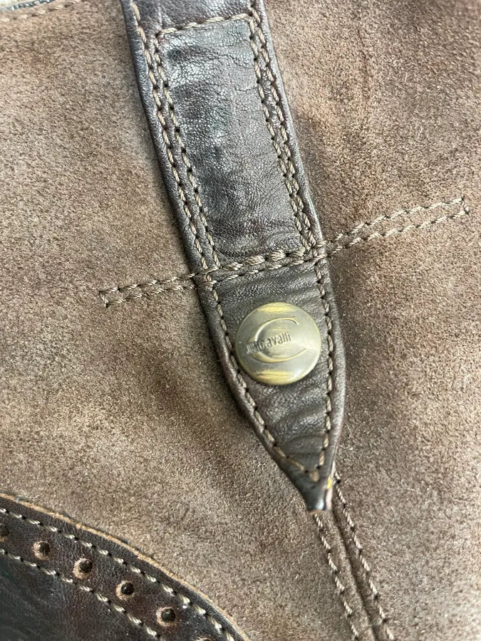 2000s Cavalli Brown Suede Chelsea Leather Boots jKWlEOo 5