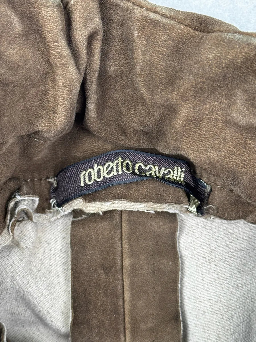 Roberto Cavalli Brown Suede Leather Skinny Pants OHZogoQ 8