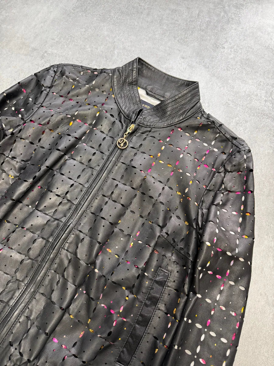Roberto Cavalli Class Holes Leather Jacket JQQoRKV 1