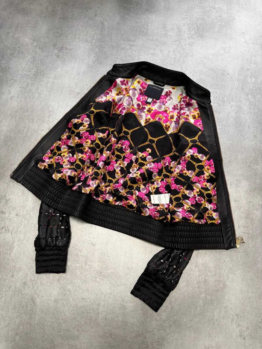 Roberto Cavalli Class Holes Leather Jacket JQQoRKV 3