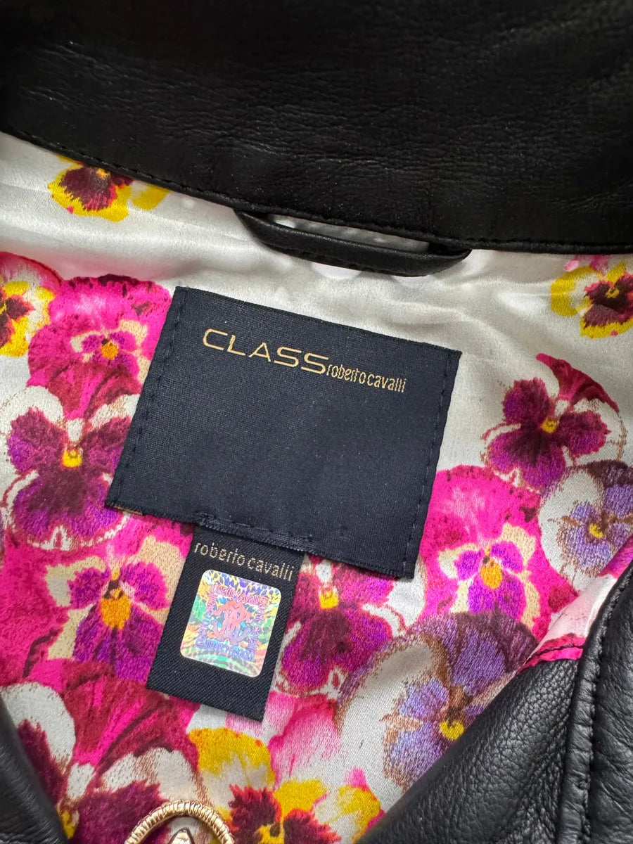 Roberto Cavalli Class Holes Leather Jacket JQQoRKV 5