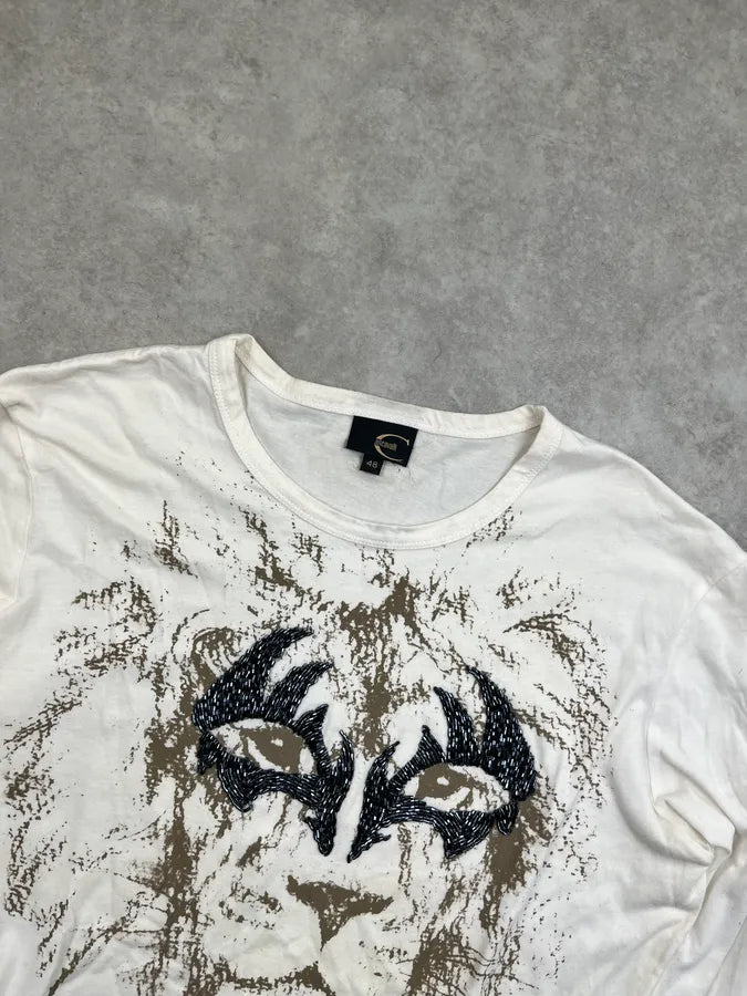 2000s Cavalli Lion White Longsleeve ZKObRIi 5