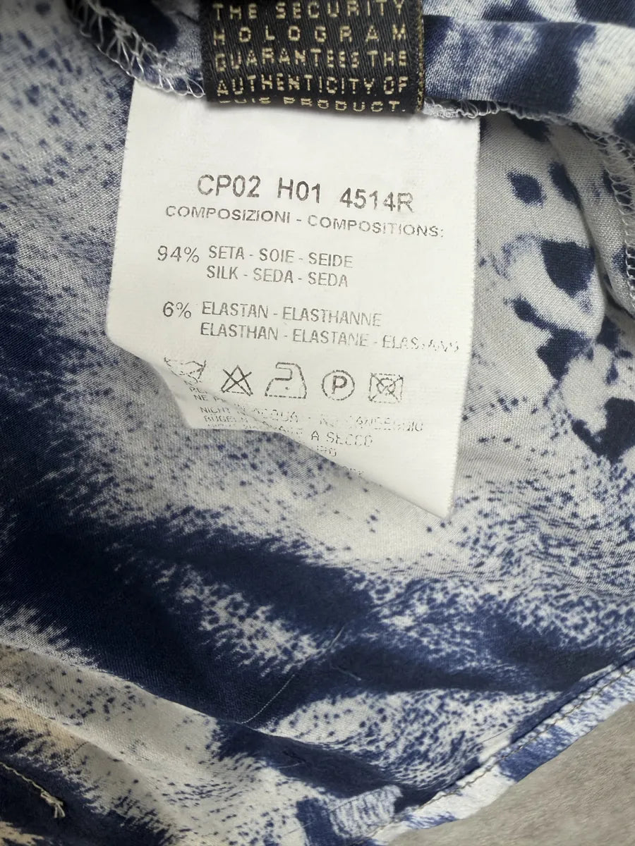 Roberto Cavalli Cream Navy Leopard Shirt Mixed Print Shirt OpNfsRa 12