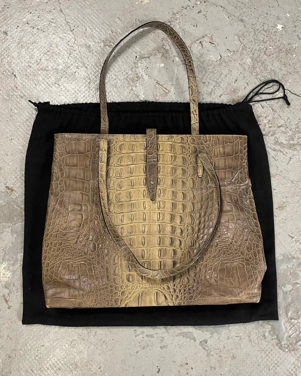 Roberto Cavalli Crocodile Effect Leather Bag (OS) 0