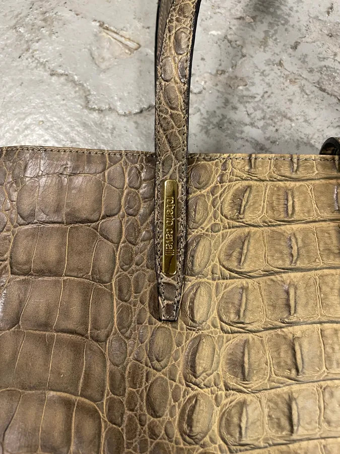 Roberto Cavalli Crocodile Effect Leather Bag (OS) 3