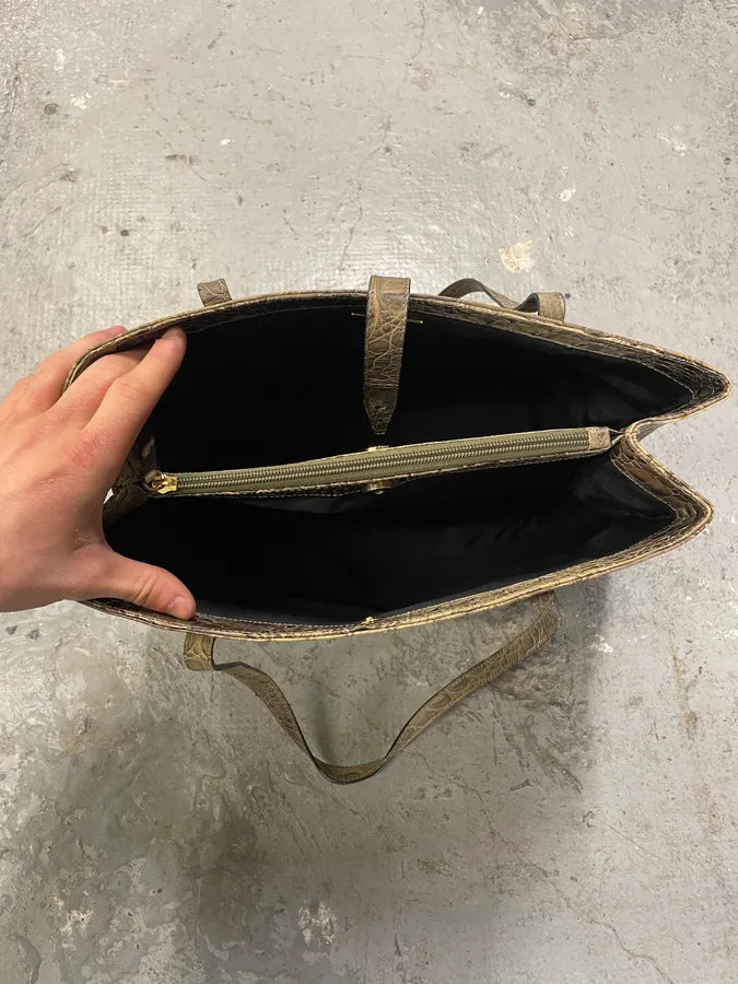 Roberto Cavalli Crocodile Effect Leather Bag (OS) 9