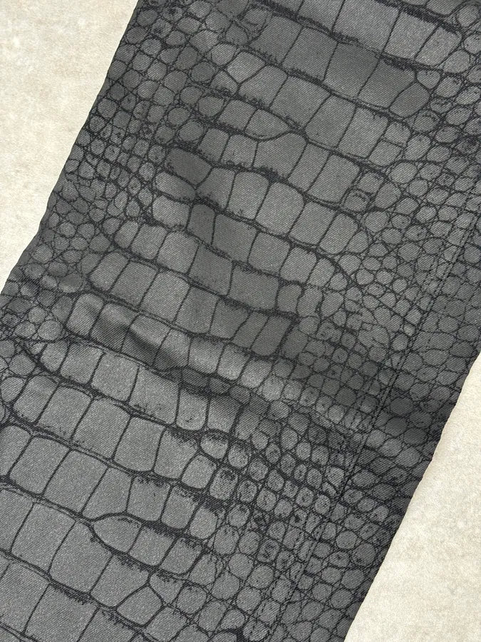 2000s Roberto Cavalli Crocodile Effect Obscure Black Pants JrYOOhd 10