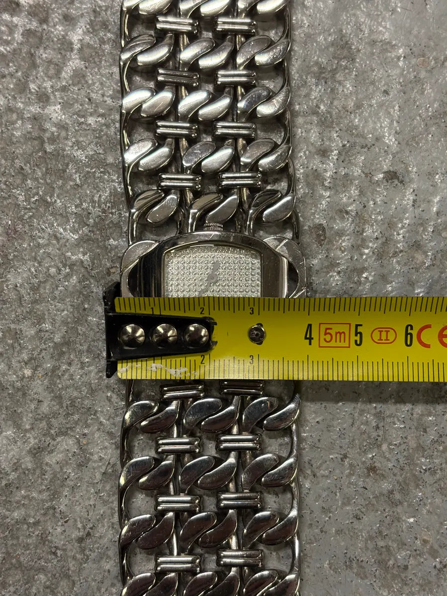 Roberto Cavalli Cuban Chain Grey Watch  roZpujE 12