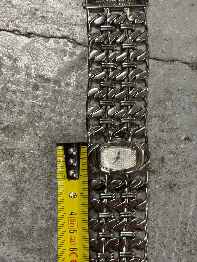 Roberto Cavalli Cuban Chain Grey Watch  roZpujE 11