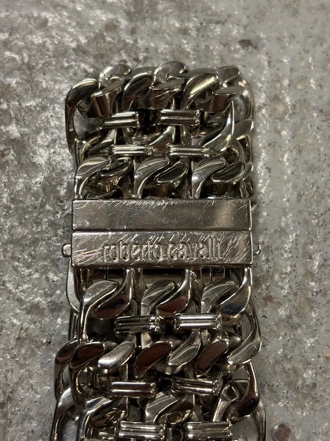 Roberto Cavalli Cuban Chain Grey Watch  roZpujE 8