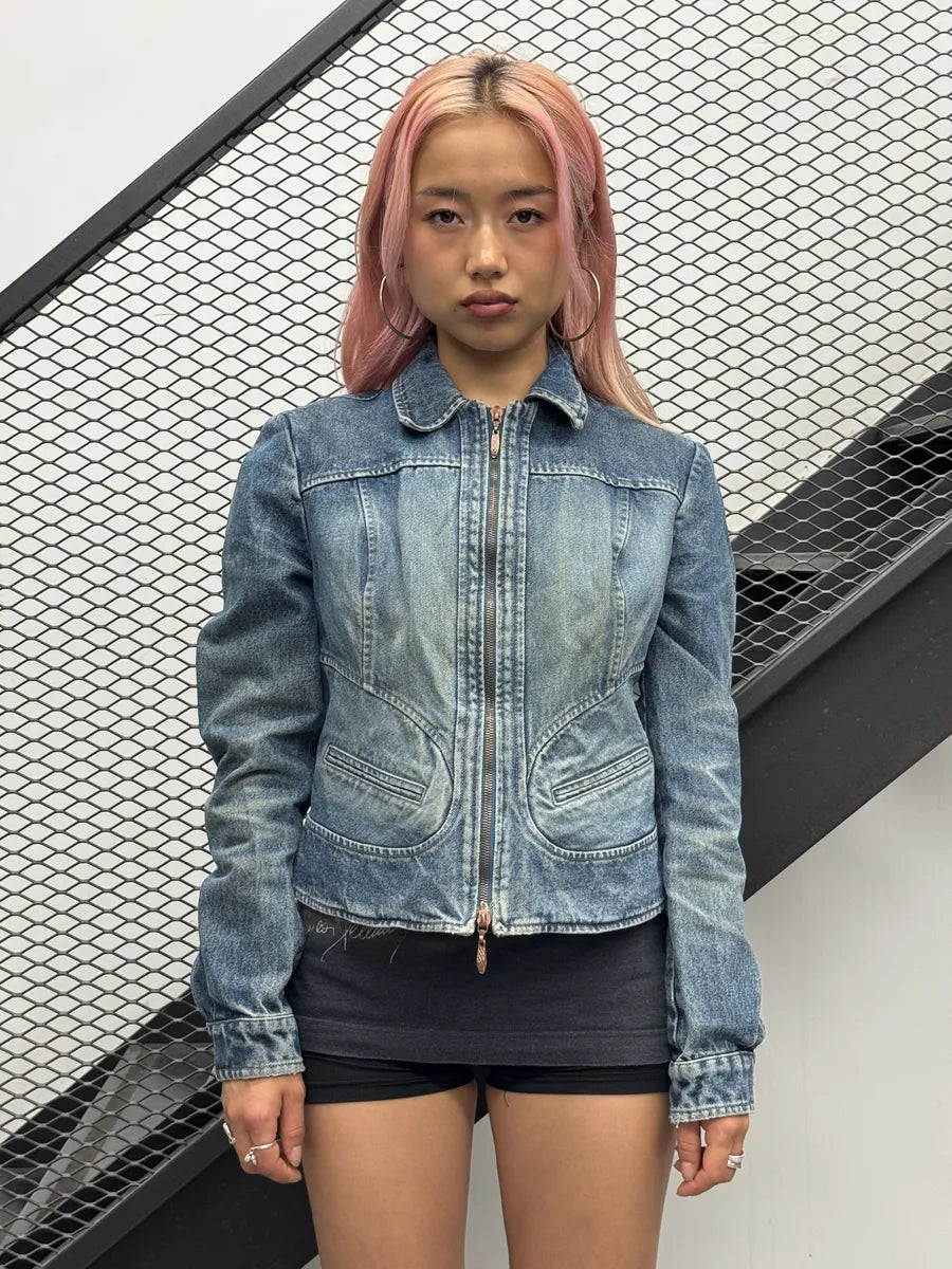SS2003 Roberto Cavalli Blue Denim Jacket AAutsDa 1