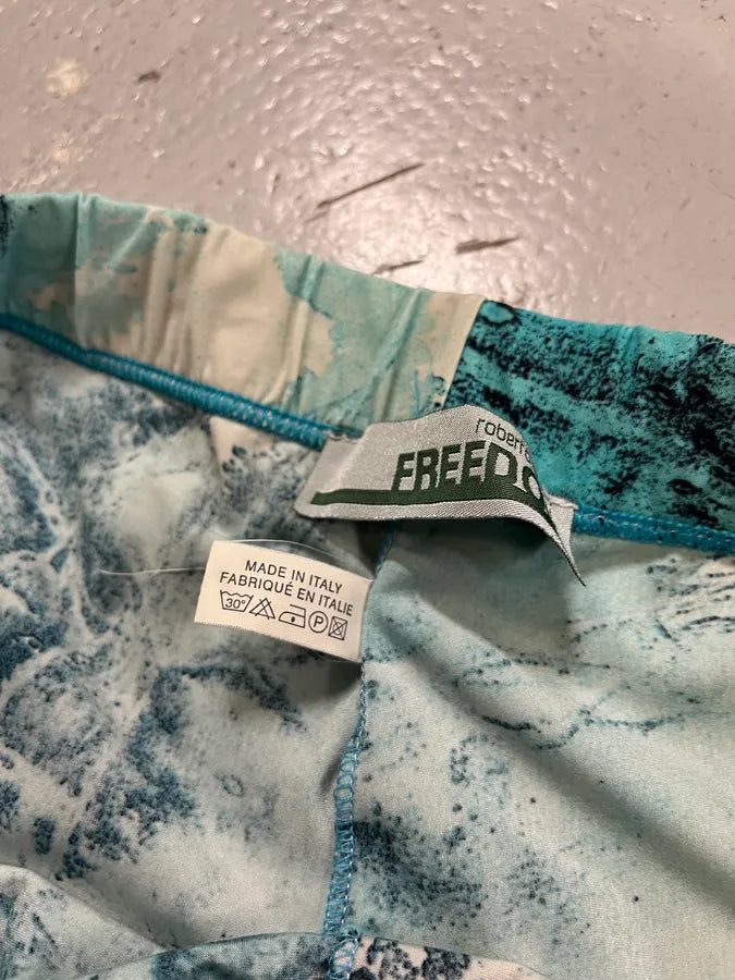 Roberto Cavalli Electric Chaos Blue Turquoise Pants DCMwceG 8