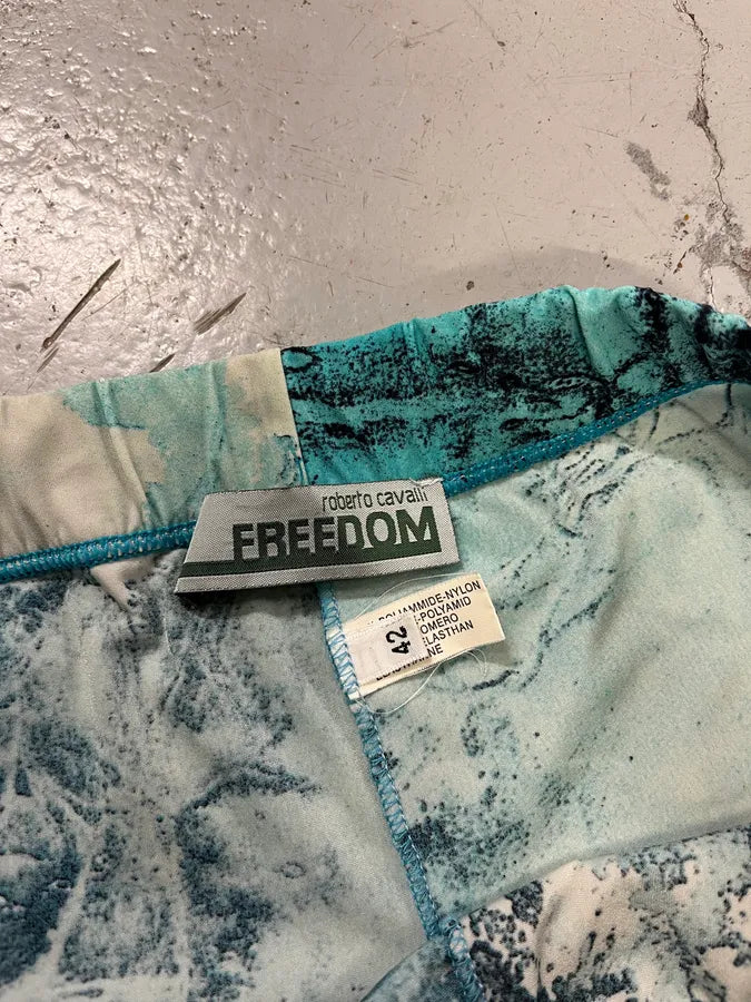 Roberto Cavalli Electric Chaos Blue Turquoise Pants DCMwceG 9