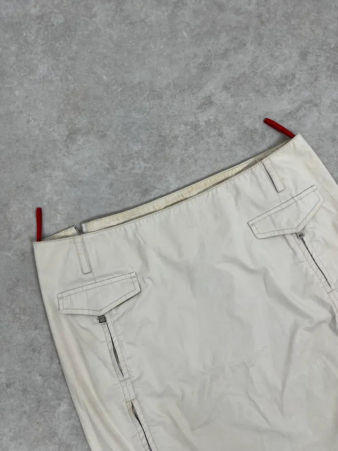 Prada White Utility Multi Zips Skirt lGSrueg 6