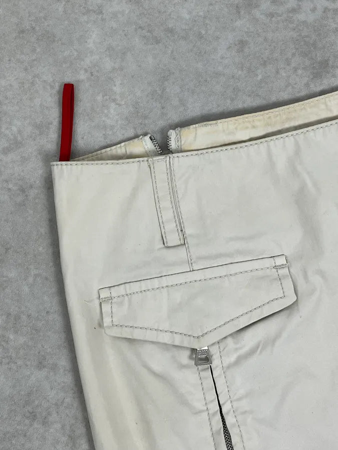 Prada White Utility Multi Zips Skirt lGSrueg 8