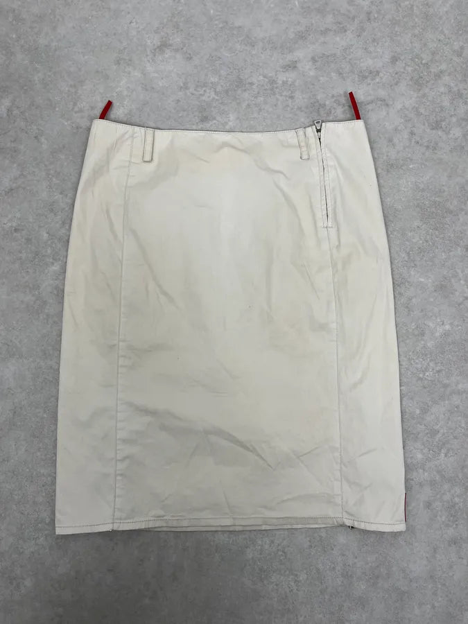 Prada White Utility Multi Zips Skirt lGSrueg 3