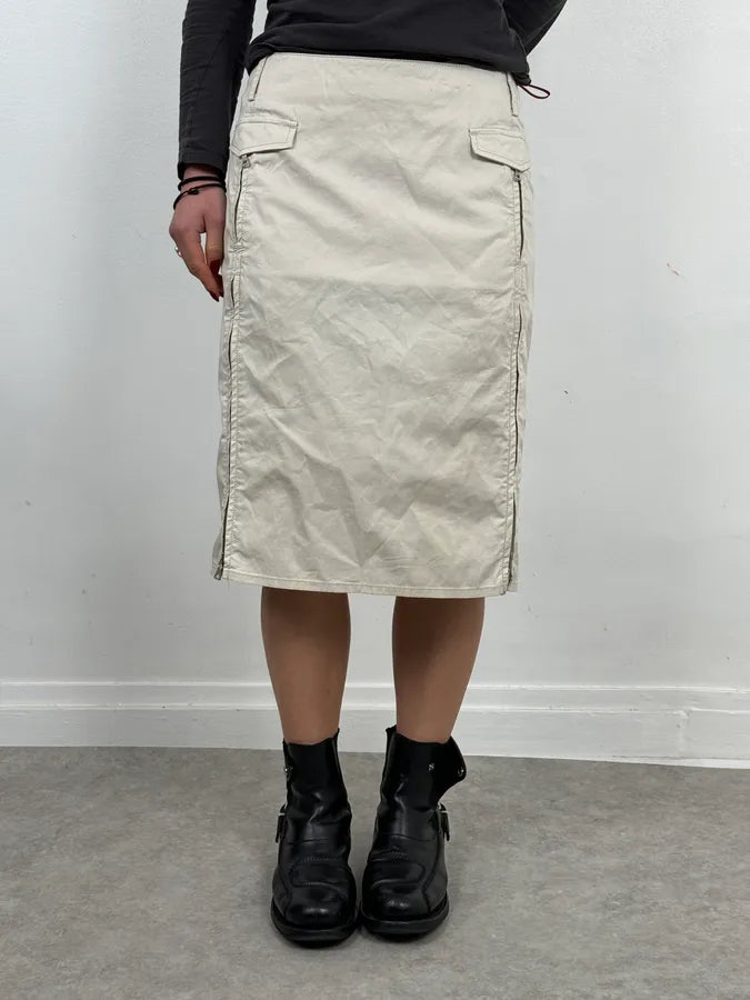 Prada White Utility Multi Zips Skirt lGSrueg 0