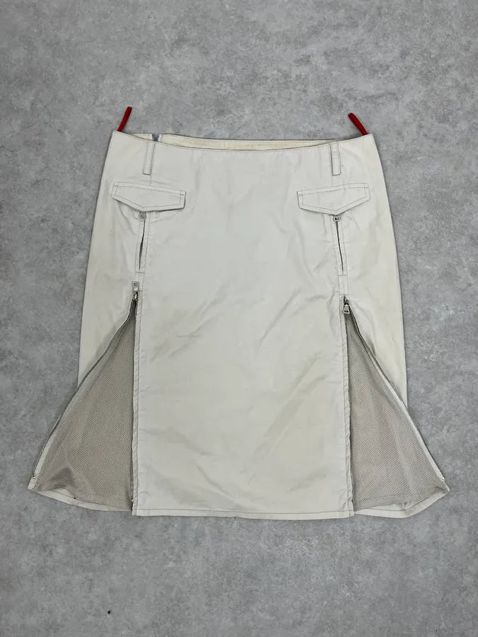 Prada White Utility Multi Zips Skirt lGSrueg 7