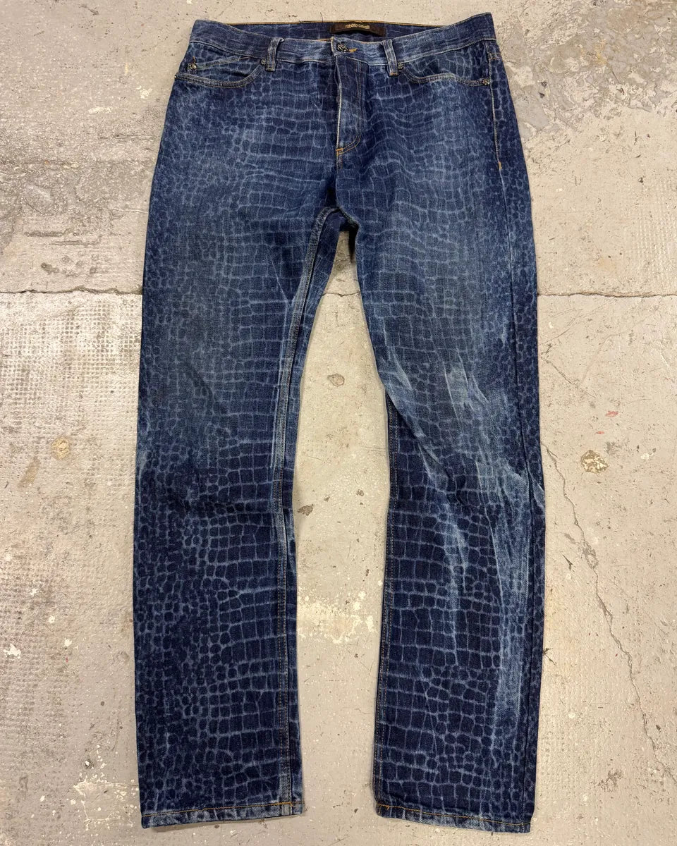Roberto Cavalli Exotic Pool Reflection Denim Jeans (M) ShgWzZQ 0