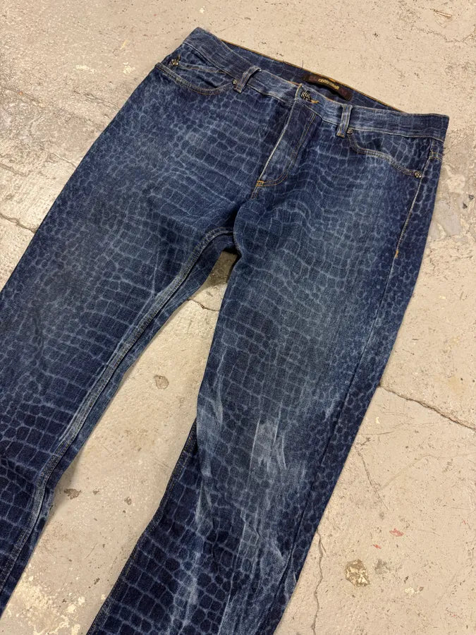 Roberto Cavalli Exotic Pool Reflection Denim Jeans (M) ShgWzZQ 4