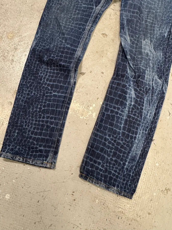 Roberto Cavalli Exotic Pool Reflection Denim Jeans (M) ShgWzZQ 5