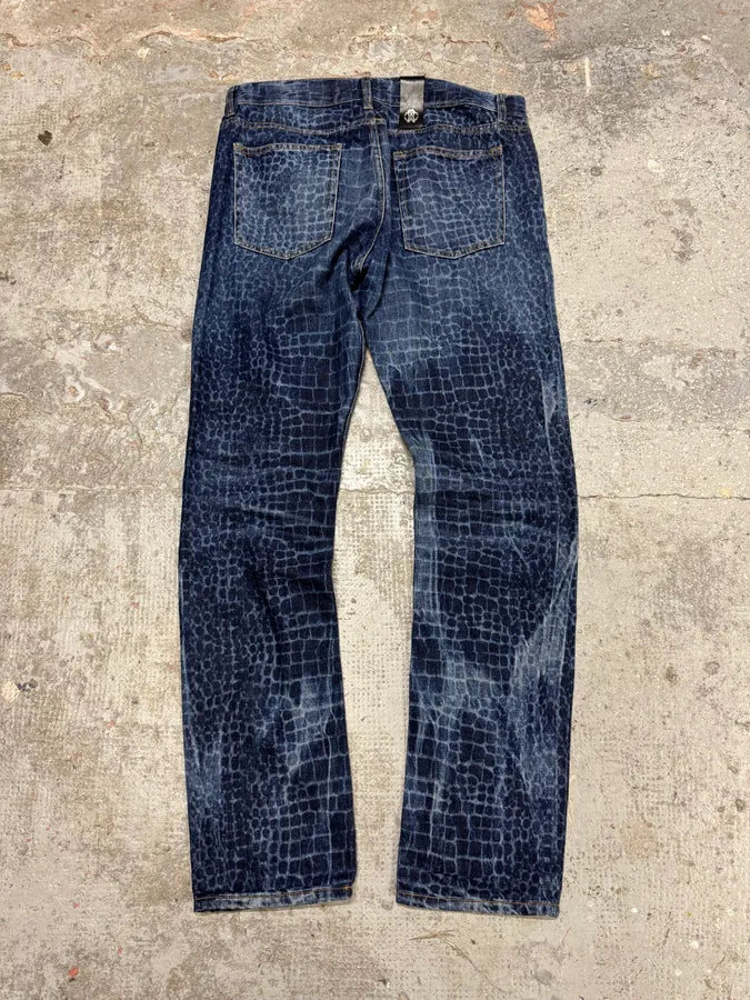 Roberto Cavalli Exotic Pool Reflection Denim Jeans (M) ShgWzZQ 6