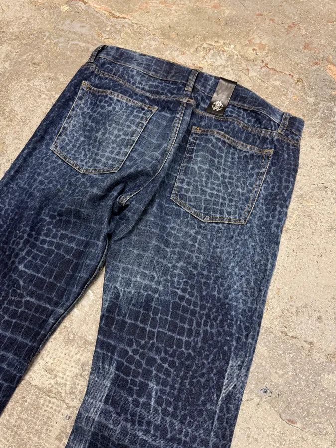 Roberto Cavalli Exotic Pool Reflection Denim Jeans (M) ShgWzZQ 7