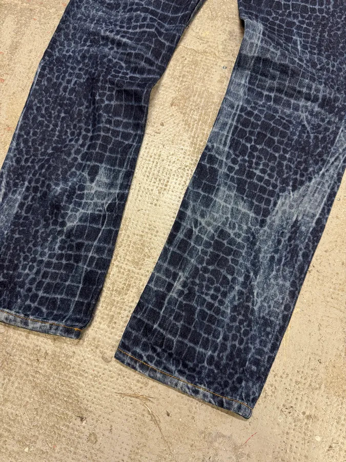 Roberto Cavalli Exotic Pool Reflection Denim Jeans (M) ShgWzZQ 8
