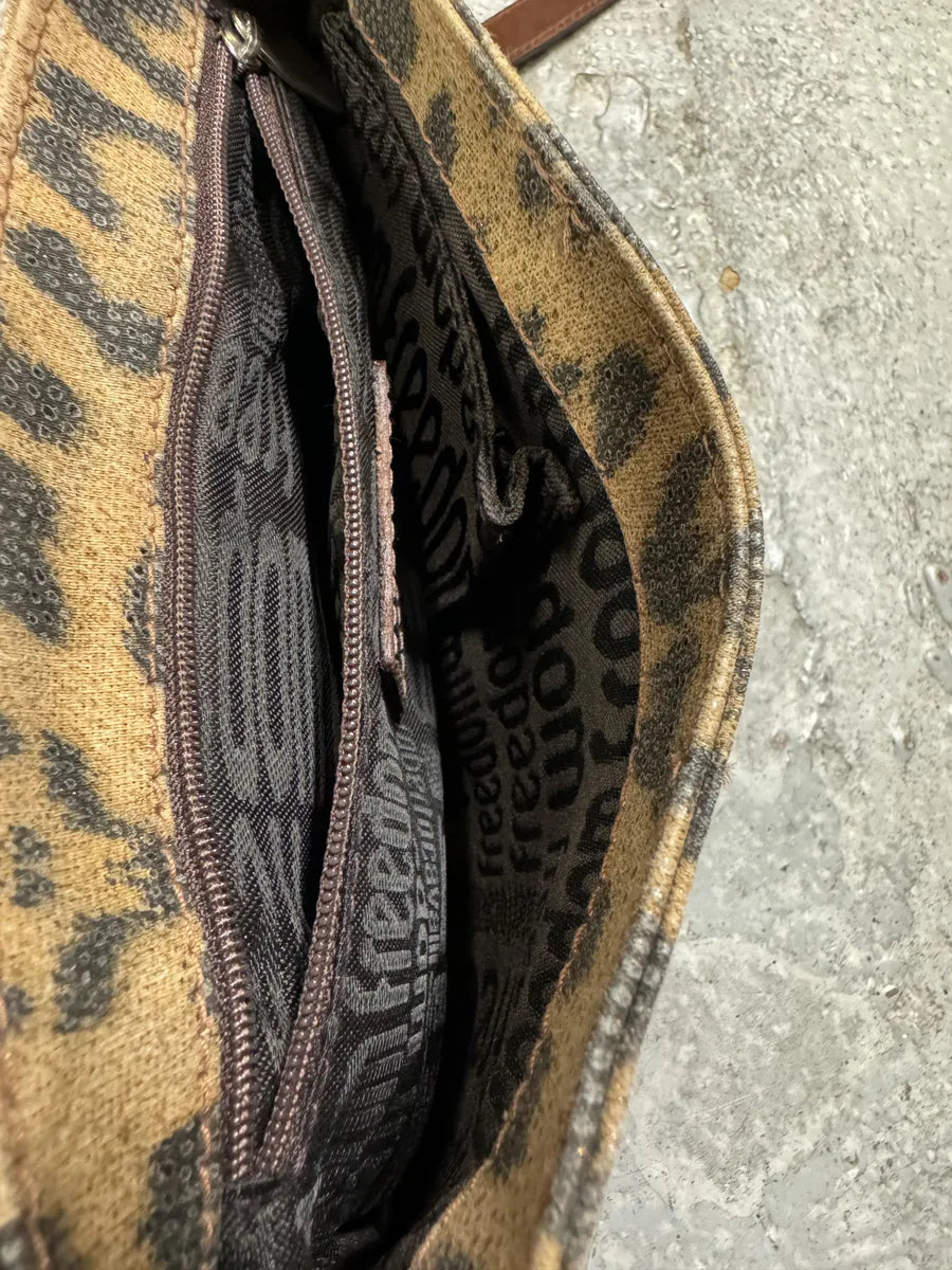 Roberto Cavalli Eyled Brown Leather Leopard Shoulder Bag CSnOOFT 6