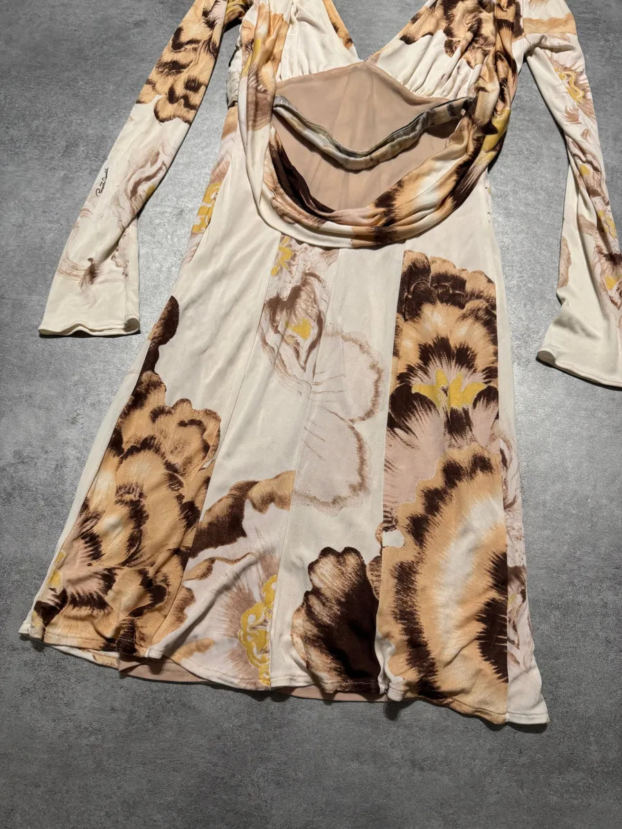 Roberto Cavalli Flowers White Dress obNhQgD 5