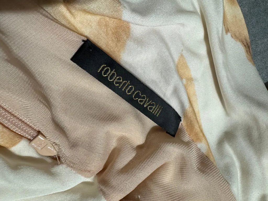 Roberto Cavalli Flowers White Dress obNhQgD 8