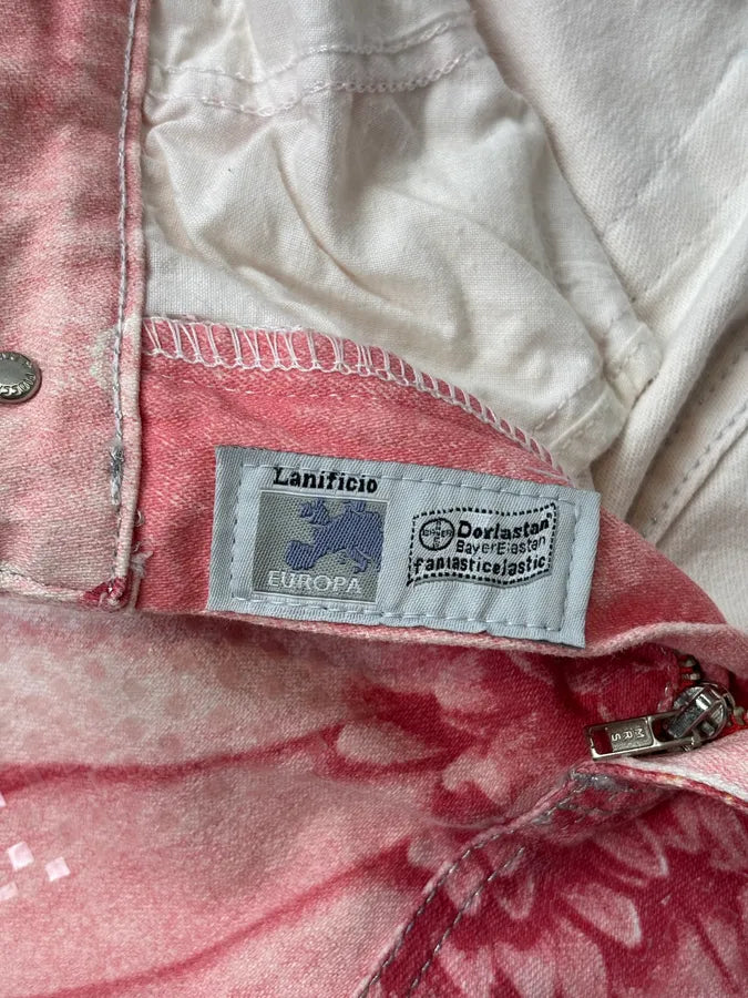 2000s Roberto Cavalli Fuchsia Cotton Floral Sequin Pants RNGFZDy 13