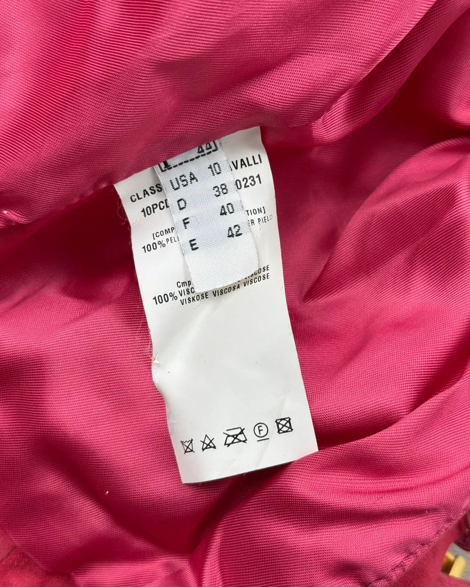 Roberto Cavalli Fuchsia Suede Studded Light Jacket SRxBDkM 12
