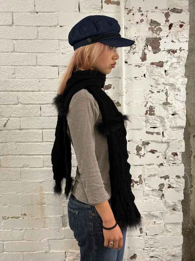 Roberto Cavalli Fury Black Scarf AmbQNMq 2